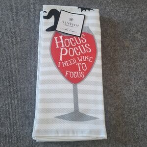 White and Red Kitchen Towel
